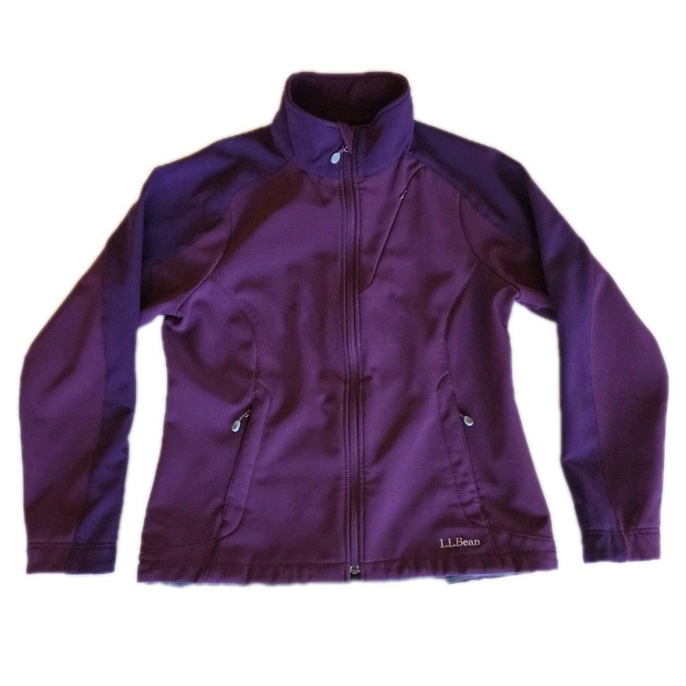 LL Bean Womens Pathfinder Softshell Jacket Sz M Water Resistant Fleece Outdoor